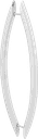 Ver imagem 1 de Puxador Alça para Porta de Passagem 349 Escovado 400mm Pauma 01 par