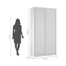 Guarda Roupas Modulado Solteiro 120cm 2 Portas de Correr 100% MDF Royal - 5