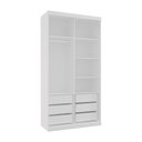 Ver imagem 3 de Guarda Roupas Modulado Solteiro 120cm 2 Portas de Correr 100% MDF Royal