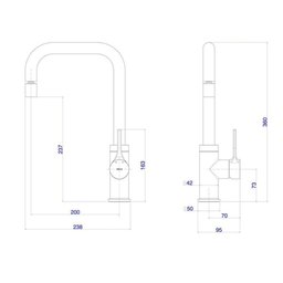 Misturador Monocomando de Mesa para Cozinha Bica Alta Start - Deca Cromado - 2