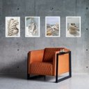 Ver imagem 2 de Kit 4 Quadros Coleção Praia Soft 45x34cm - com Vidro:madeira Branca