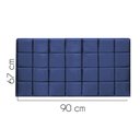 Ver imagem 2 de Painel Estofado Luxo Clara 90cm Solteiro para Cama Box Suede Azul Marinho - Gat Magazine