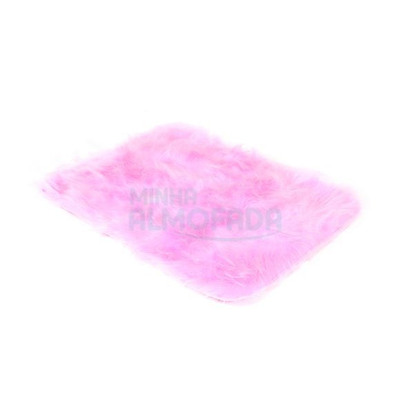 Tapete Pelúcia para Quarto Rosa 65cm x 50cm Pêlo Alto - 3