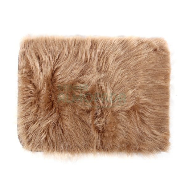 Tapete Quarto Pelo Alto Bege Peludo 65cm x 50cm Pelúcia - 1