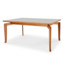 Ver imagem 1 de Mesa Bella 200 Vidro Off White Acabamento Champagne