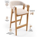 Ver imagem 7 de Banqueta Alta Bar Cozinha Sala de Jantar Bar Nadja L02 Suede Bege - Lyam Decor