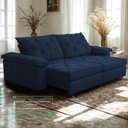 Ver mais imagens de Sofá Retrátil e Reclinável 2,30m Clara | Conforto Premium e Design Elegante Azul Marinho