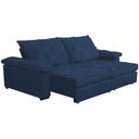Ver imagem 2 de Sofá Retrátil e Reclinável 2,30m Clara | Conforto Premium e Design Elegante Azul Marinho