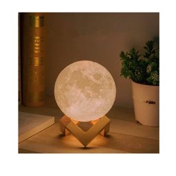Abajur Umidificador Difusor Ar Lua Cheia 3d Luminária Rbg - 4