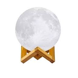 Abajur Umidificador Difusor Ar Lua Cheia 3d Luminária Rbg - 1