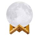 Ver imagem 1 de Abajur Umidificador Difusor Ar Lua Cheia 3d Luminária Rbg