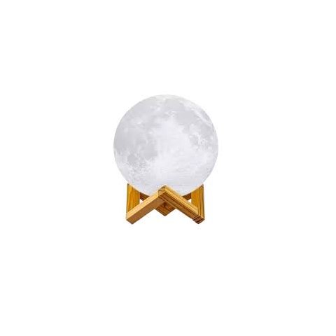 Abajur Umidificador Difusor Ar Lua Cheia 3d Luminária Rbg