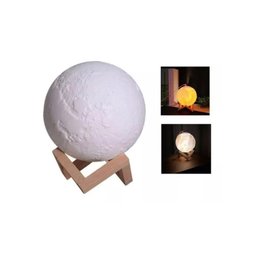 Abajur Umidificador Difusor Ar Lua Cheia 3d Luminária Rbg - 2
