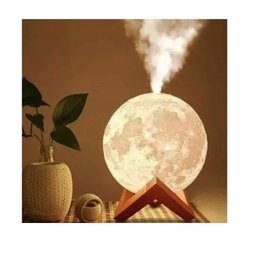 Abajur Umidificador Difusor Ar Lua Cheia 3d Luminária Rbg - 3