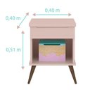Ver imagem 7 de Jogo de Quarto Infantil Melinda Guarda Roupa Cômoda Mesinha 3 Portas 2 Gavetas MDF Rosê Phoenix