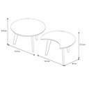 Ver imagem 3 de Conjunto Mesa de Centro Classic Luna com Pés em Madeira IMCAL