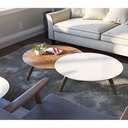 Ver imagem 2 de Conjunto Mesa de Centro Classic Luna com Pés em Madeira IMCAL