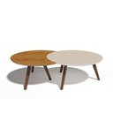 Ver imagem 1 de Conjunto Mesa de Centro Classic Luna com Pés em Madeira IMCAL