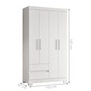 Ver imagem 2 de Guarda Roupa Solteiro 4 Portas 2 Gavetas