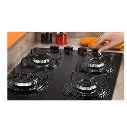 Cooktop à Gás 4 Bocas de Vidro Temperado Continental Preto Kc4Gp - Bivolt - 2