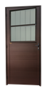 Ver imagem 1 de Porta Alumínio Lambril c/Grade 86 D. V.Boreal Marrom Corten Brimak