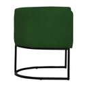 Ver imagem 5 de Kit 2 Poltronas Reforçada Decorativa Sala Estar Jantar Gabriela Base Ferro Preto Suede Verde