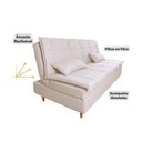 Ver imagem 3 de Sofá Cama 3 Lugares 197cm Soho Suede Nude Herrero Decor Nude Areia