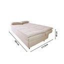 Ver imagem 4 de Sofá Cama 3 Lugares 197cm Soho Suede Nude Herrero Decor Nude Areia