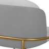 Cadeira Aurora Linho Cinza Couro Cinza Metal Dourado - 8