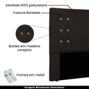 Ver imagem 3 de Cabeceira Decorativa King Size 1,95M Kors PU Marrom - Gran Belo