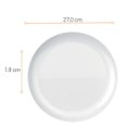 Ver imagem 4 de Prato Raso de Vidro Opaline 27cm Blanc 12 Unidades - Nadir 5545