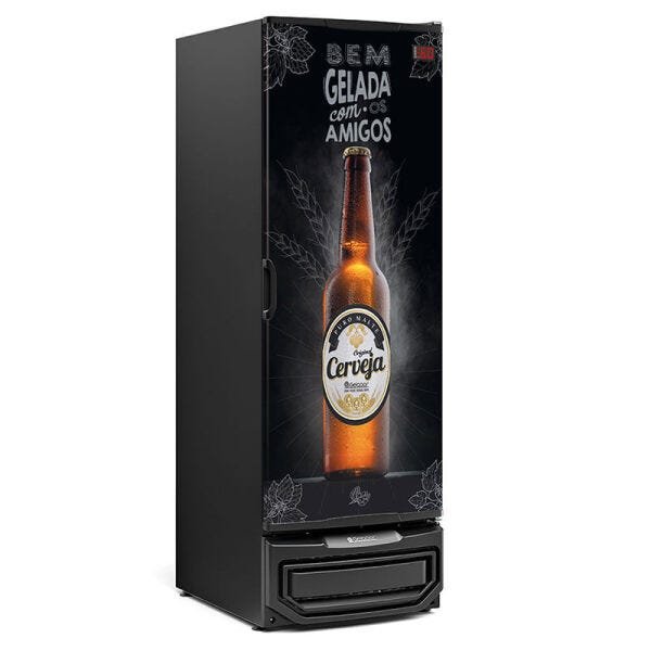 Geladeira/refrigerador 570 Litros 1 Porta Preto Craft Beer - Gelopar - 220v - Grba-570cb