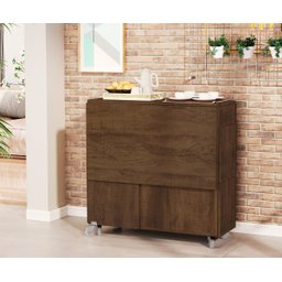 Mesa Dobravel Retangular 1.20 com Rodizio Jade Basoto Brasil - 5