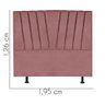 Cabeceira Bélgica 195cm King Size Quarto Luxo Cama Box Suede Rose Gold - D House Decor - 3