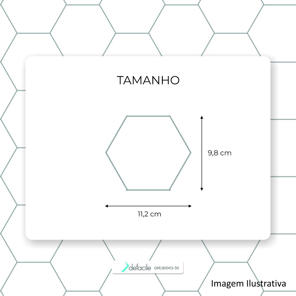 Papel de Parede Geométrico Autocolante Hexágonos Colmeia - 4