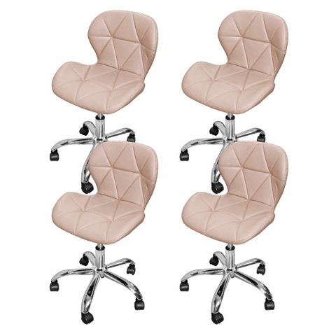 Kit 4 Cadeiras Escritório Giratória Office Eiffel Slim