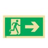 Placa Fotoluminescente 25X50 Saída de Emergência Direita S1 Br Controll - 1