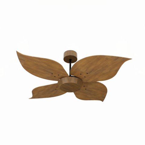 Ventilador de Teto Natuvent Flower no Light 4 Pás Madeira Imbuia
