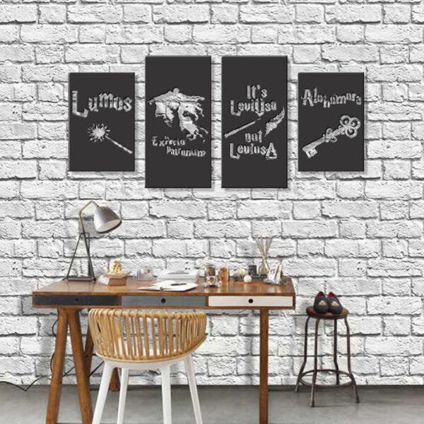 4 Quadros Decoração Tema Harry Potter - 2