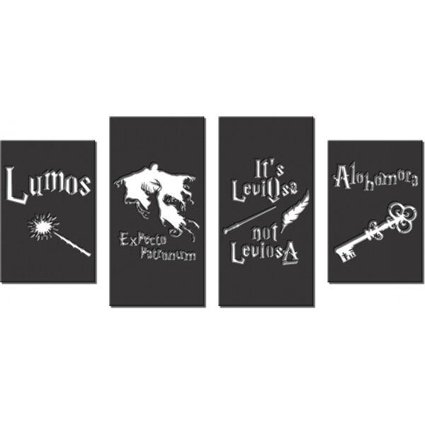 4 Quadros Decoração Tema Harry Potter - 1
