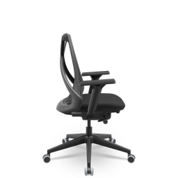 Cadeira Escritório Presidente Tela Bix-x+ Autocompensador Slider Braços 4d Shift Plaxmetal Preta - 2