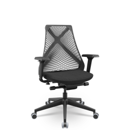 Cadeira Escritório Presidente Tela Bix-x+ Autocompensador Slider Braços 4d Shift Plaxmetal Preta - 1