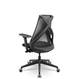 Cadeira Escritório Presidente Tela Bix-x+ Autocompensador Slider Braços 4d Shift Plaxmetal Preta - 3