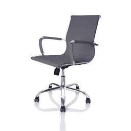 Cadeira Diretor Eames Relax Cromada Cinza - 1