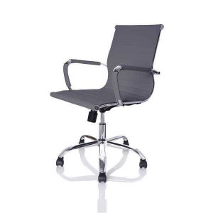 Cadeira Diretor Eames Relax Cromada Cinza