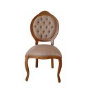 Ver imagem 1 de Cadeira Medalhão Entalhada Encosto Capitonê