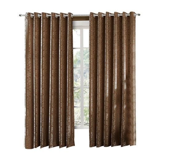 Cortina para Sala Jacquard Bari Chocolate 2,00 X 1,80cm Sultan - 1