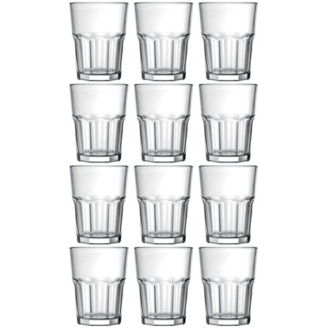 Jogo 12 Copos 200ml para Suco Água e Refrigerante Nadir Figueiredo em Vidro Transparente