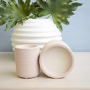 Ver imagem 3 de Vela com Castiçal de Cimento Rosa Grande