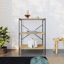 Ver imagem 2 de Estante C/03 Prateleiras 84x60x33cm Tub Tueh863 Lâmina Mel - Est.preta Lâmina Mel / Est.preta